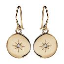 Boucles d'oreiles Plaqué Or Etoile Zirconium Serti 