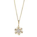 Collier Plaqué Or + Pendentif Flocon de Neige Zirconium