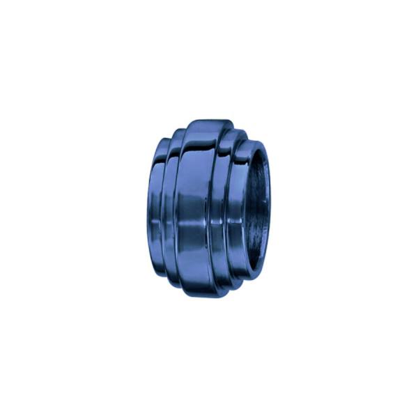 Charms Acier 316L Forme Godron Bleu