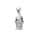 Pendentif Argent 925 Panier de Basket