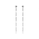 Boucles d'oreilles Tige Argent 925 Dorure Jaune Olives Résine Blanche