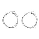 Boucles d'oreilles Argent 925 Créole Torsadée 36 mm