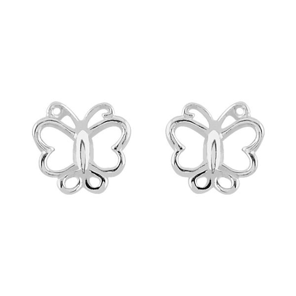 Boucles d'oreilles Argent 925 Papillon Découpé