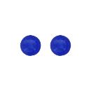Boucles d'oreilles Argent 925 Boules Jade Bleu 6 mm