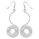 Boucles d'oreilles Argent 925 Spirale Diamantée