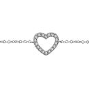 Bracelet Argent 925 et Zirconium Coeur Ajouré