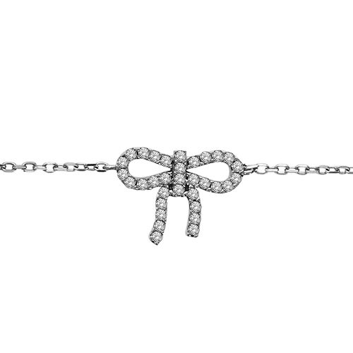 Bracelet Argent 925 et Zirconium Motif Noeud