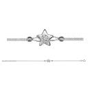 Bracelet Argent 925 Double Chaîne Petite Etoile avec Zirconium Serti