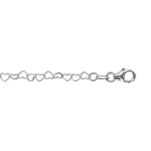 Chaine Argent 925 Enfant Maille Multi-Coeurs 1,8 mm