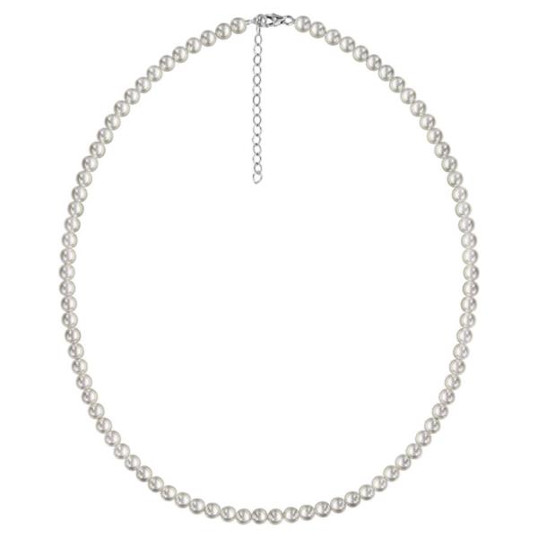 Collier Argent 925 avec Perles Swarovski Crème