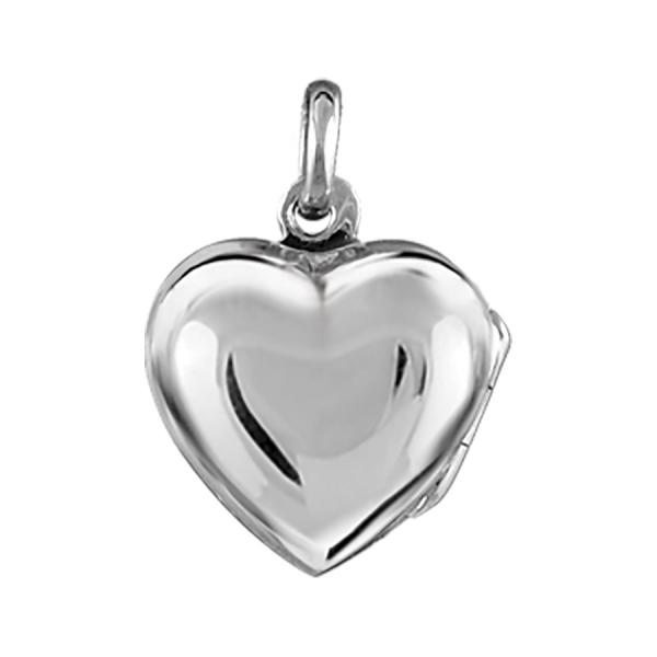 Pendentif Argent 925 Cassolette Petit Coeur Lisse