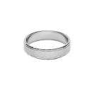 Bague Alliance Argent 925 Chanfrin Brillant 5 mm