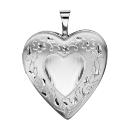 Pendentif Argent 925 Cassolette Coeur Motif Coeur 