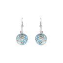 Boucles d'oreilles Tige Acier 316 L Doré Ronde Fleurs Résine et Nacre