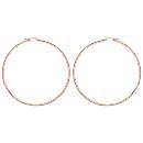 Créoles Acier 316L Rose Fil 2 mm Diam. 70 mm