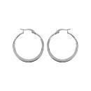 Boucles d'oreilles Acier 316 L Créoles Plates 45 mm