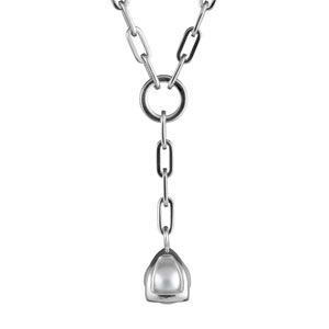 Collier Acier 316 L  et Perle Blanche Y