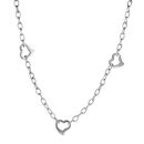 Collier Acier 316 L Coeurs Evidés