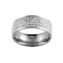 Bague Acier 316 L Zirconium Blanc Style Alliance