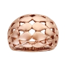 Bague Acier 316 L Rose Bombee Ajouree