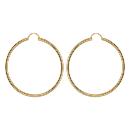 Boucles d'oreilles Plaqué Or Creoles Tube 2 mm Diam. 50 mm