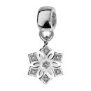 Charms Argent 925 Suspendu Flocon de Neige avec Zirconium