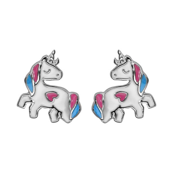 Boucles d'oreilles Argent 925 Licorne Resine   