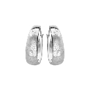 Boucles d'oreilles Argent 925 Créole Diamantée Aspect Pailletée 20 mm