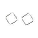 Boucles d'oreilles Argent 925 Créole Carré 20 mm