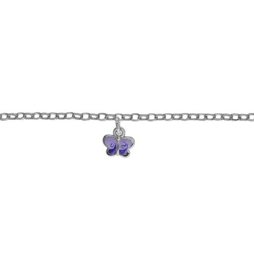 Bracelet Argent 925 Enfant 3 Pampilles Papillons