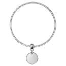 Bracelet Argent 925 Jonc Massif Rond Coullissant 3 mm Diam. 66 mm