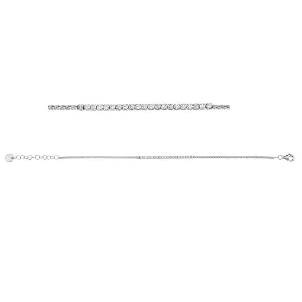 Bracelet Argent 925 Rail Zirconium Sertis