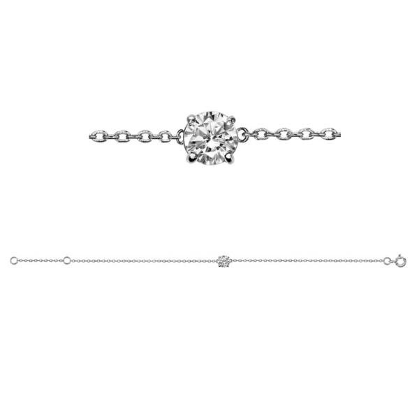 Bracelet Argent 925 Zirconium Blanc