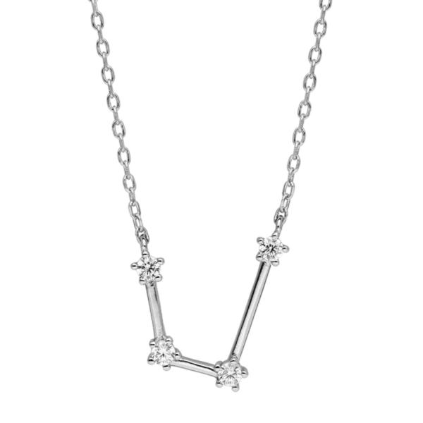 Collier Argent 925 Constellation Zodiaque Verseau Zirconium Sertis