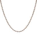 Collier Argent 925 Chaine Vrille Bicolore Dorure Rose