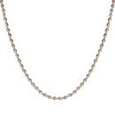 Collier Argent 925 Chaine Vrille Bicolore Dorure Rose