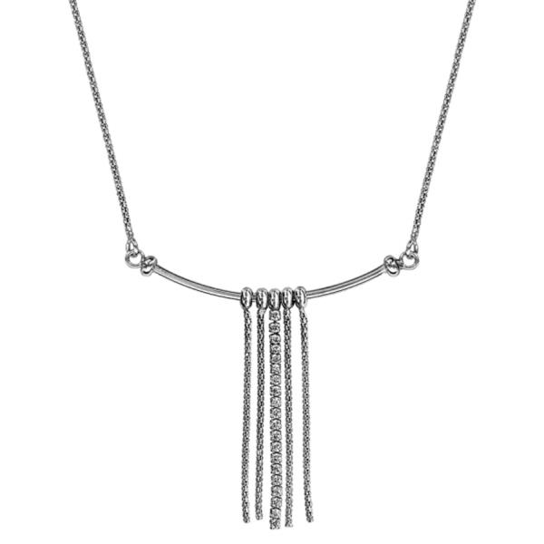 Collier Argent 925 Multi-Fils Zirconium Blancs