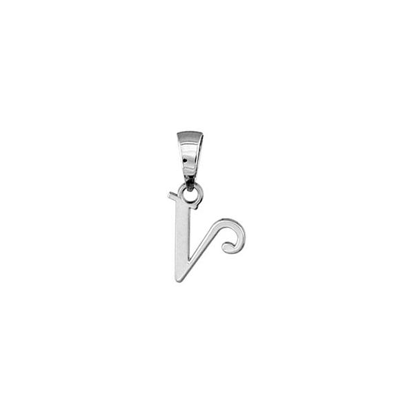 Pendentif Argent 925 Lettre Alphabet Initiale Anglaise V