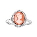 Bague Argent 925 Camé Rose