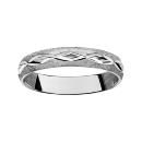 Bague Alliance Argent 925 Satinée Mate et Brillante 4 mm