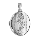 Pendentif Argent 925 Cassolette Ovale Papillon 20 mm à Graver