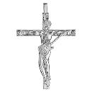 Pendentif Argent 925 Croix Rock Brillante 65 mm