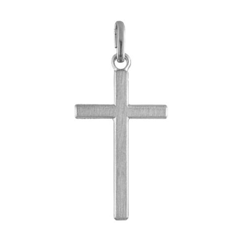 Pendentif Acier 316 L Religieux Croix Plate Taille Moyenne