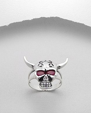 Bague Argent 925 et Zirconium Tête de Mort