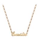Collier Plaqué Or Maille 1+1 2 mm + Prénom Découpé Anglaise