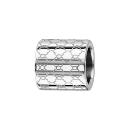 Charms Acier 316L Forme Tube Motif Alvéoles