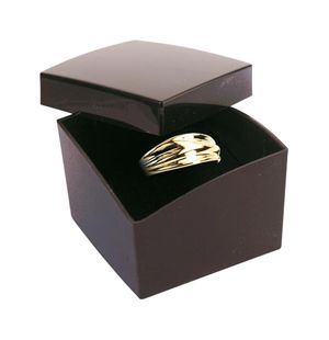 Ecrin Bague Plastique Noir