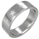 Bague Acier 316 L Etoiles