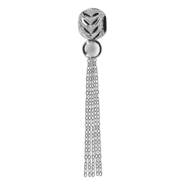 Charms Argent 925 Boule Diamanté avec Pompon