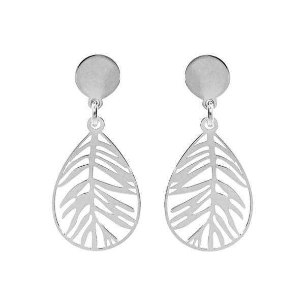 Boucles d'oreilles Argent 925 Feuillage